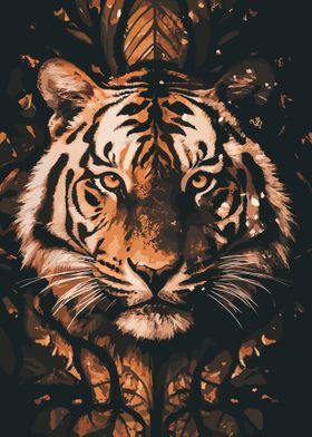 Face of a Tiger and Nature