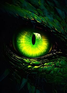 Dragon Lizard Dinosaur Eye