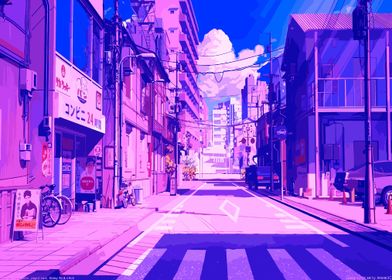 Japan Street City Pop Art