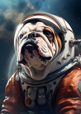 Astronaut Bulldog Dog Nasa