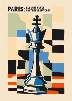 Paris Chess Poster