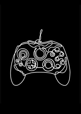 Gaming Console Line Art