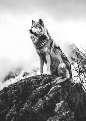 Wolf in the mountain