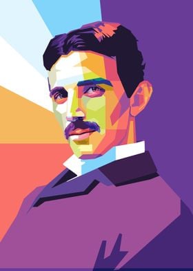 Nikola Tesla pop art