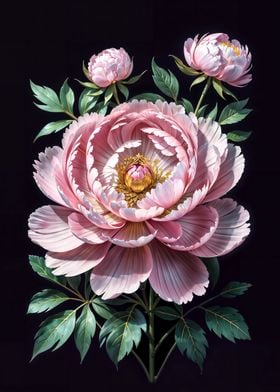 Big pink Peony flower