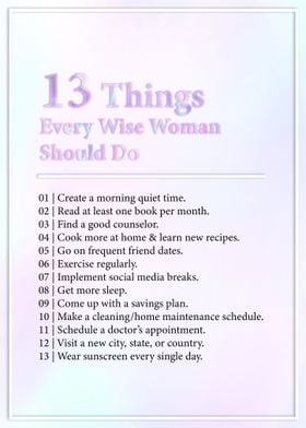 13 Things Every Should Do