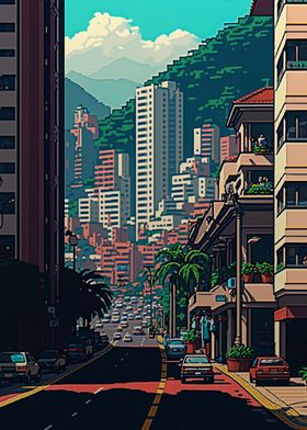 Caracas city Pixel Art
