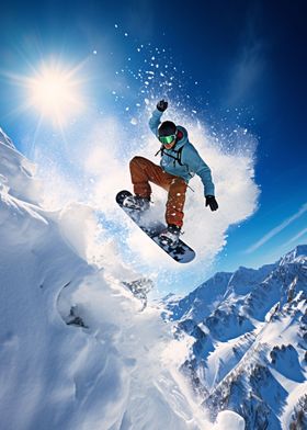 Sun and snowboard