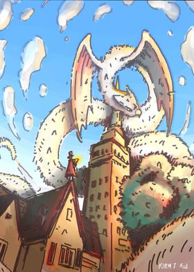 Tower and the white dragon