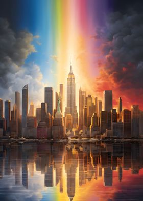 New York in Rainbow