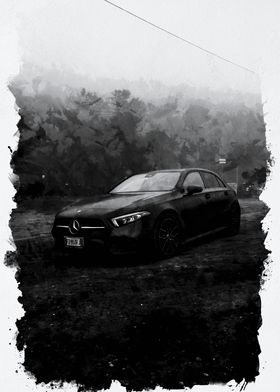 Mercedes in the fog