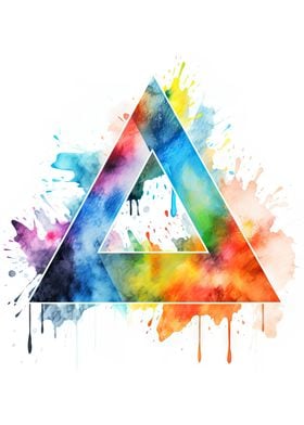 Colorful splash triangle