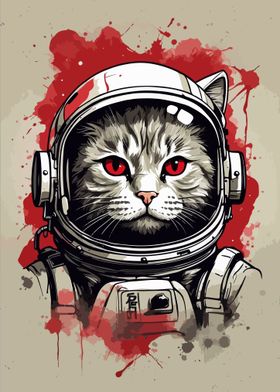 Astronomy Cat Illustration