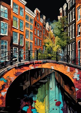 Amsterdam Bridge Abstract