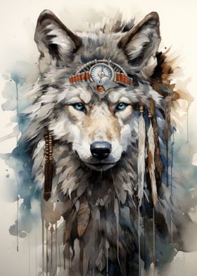Boho Spirit Wolf