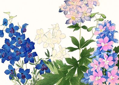 Delphinium flowers