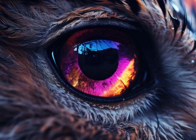 Neon Eye Of The Owl