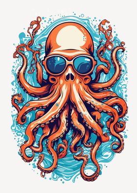 Chill Octopus Illustration