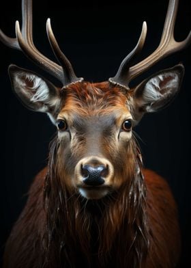 Cool Deer Animal Portrait