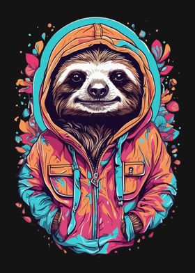 Cool Raccoon Illustration