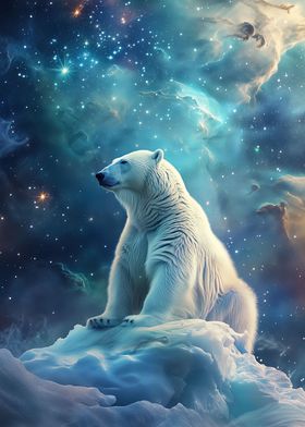 Cosmic Nebula Polar Bear