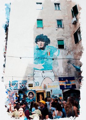 Murales of Maradona naples