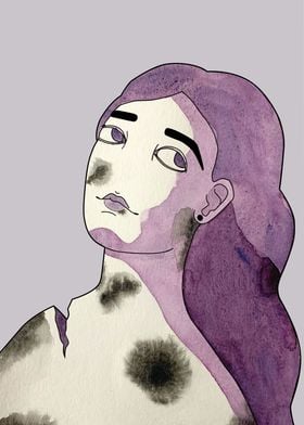 Purple Woman Portrait