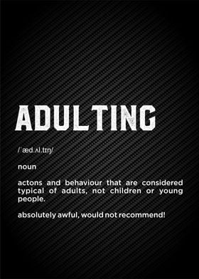 adulting definition