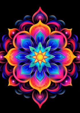 Vibrant Colored Mandala