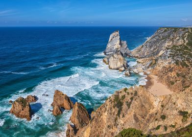 Ocean Coast In Portugal