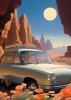 Car in a Desert