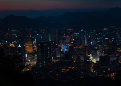 Seoul Cyberpunk City View