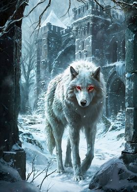 White Dire Wolf Snow Watch