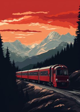 Forest Landscape Train