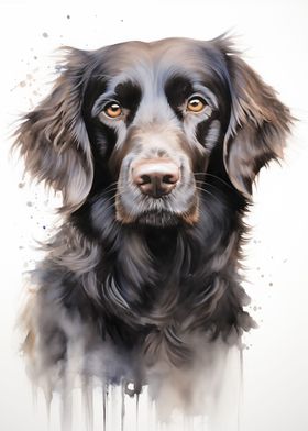 Flat Coated Retriever dog