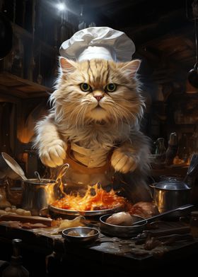 cat chef kitchen