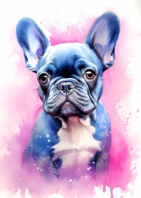 Watercolor French Bulldog