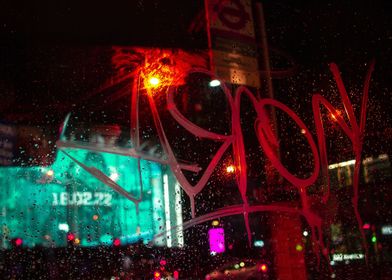 Rainy London Bus Stop