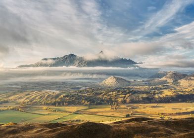 Sunny mountain landscape