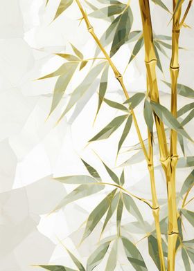 Floral Bamboo Gold Decor