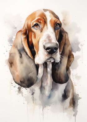 Basset hound porrtait