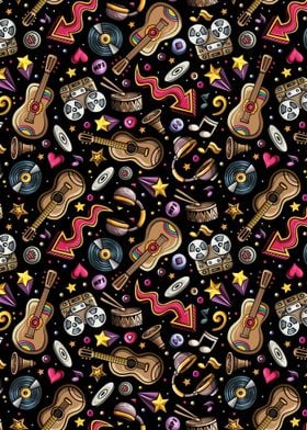 Music Cartoon Pattern