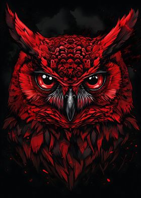 A Red Owls Gaze