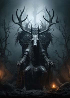 Baphomet On A Throne