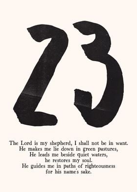 Psalm 23 Typography Design