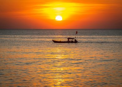 Sunset boat