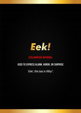 eek funny definition
