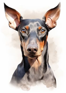 Doberman pinscher dog