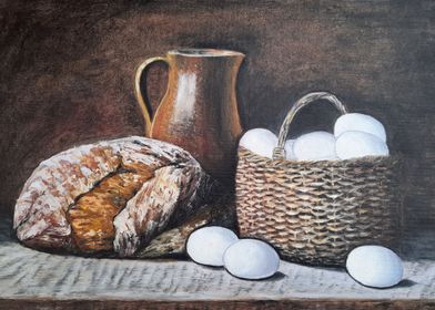 Still life with bread 