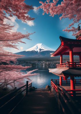 Sakura Fuji Mountain